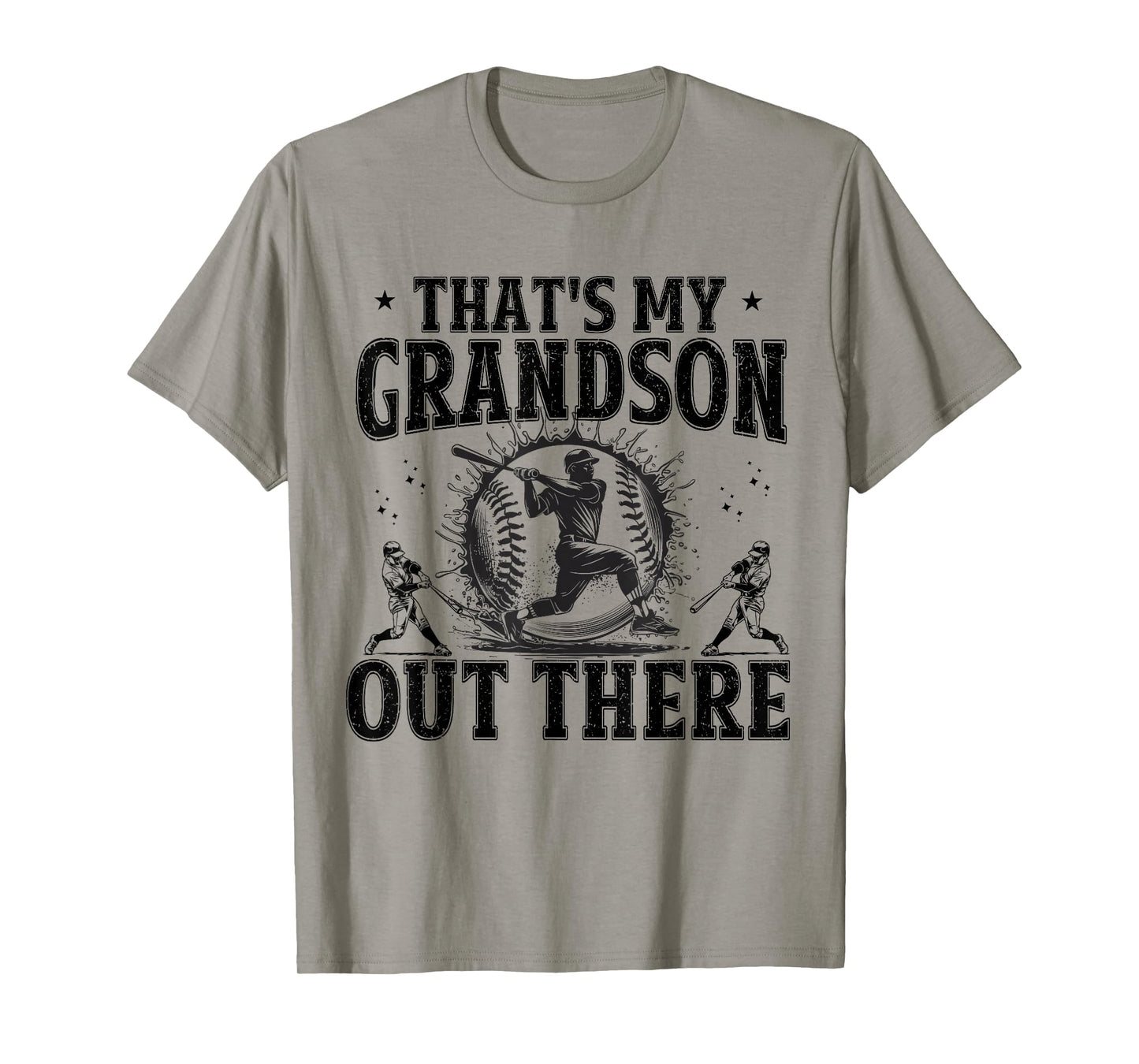 That's My Grandson Out There Baseball Grandma Grandpa Funny T-Shirt