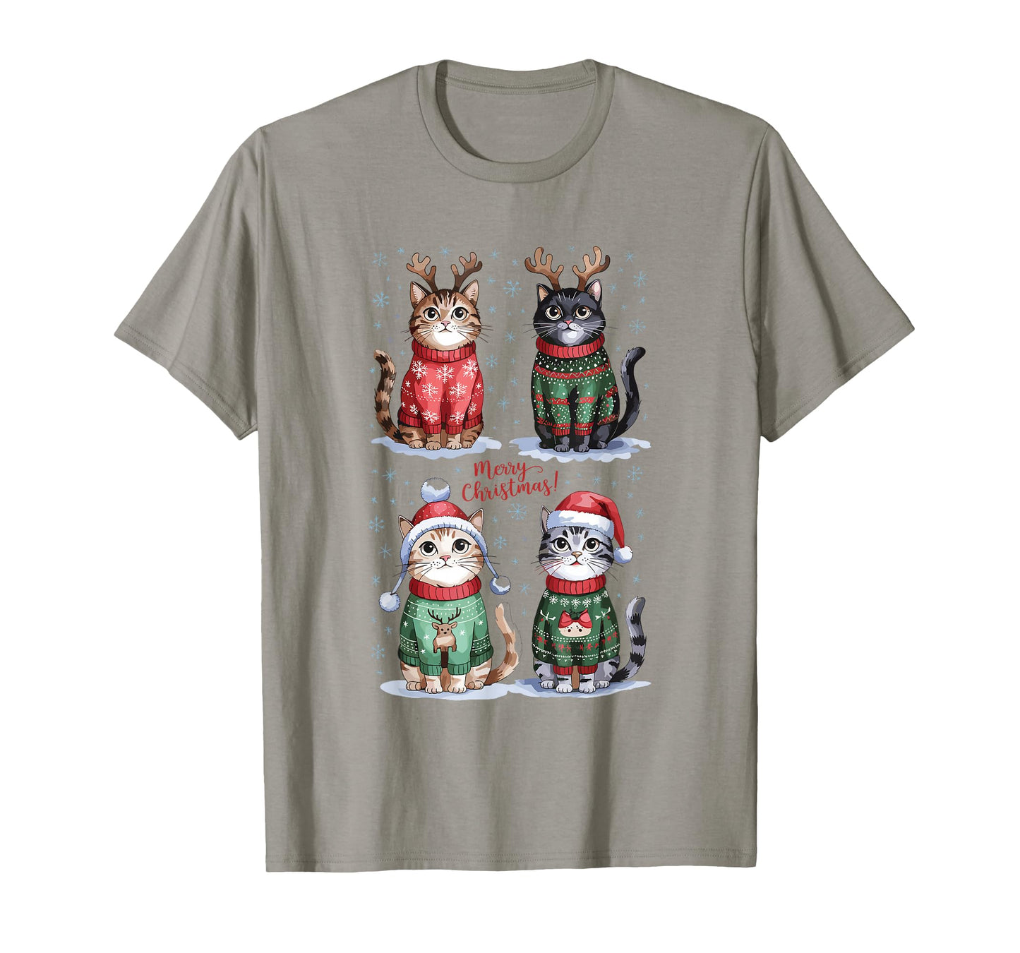 Christmas Cats | Merry Christmas Cats Graphic T-Shirt