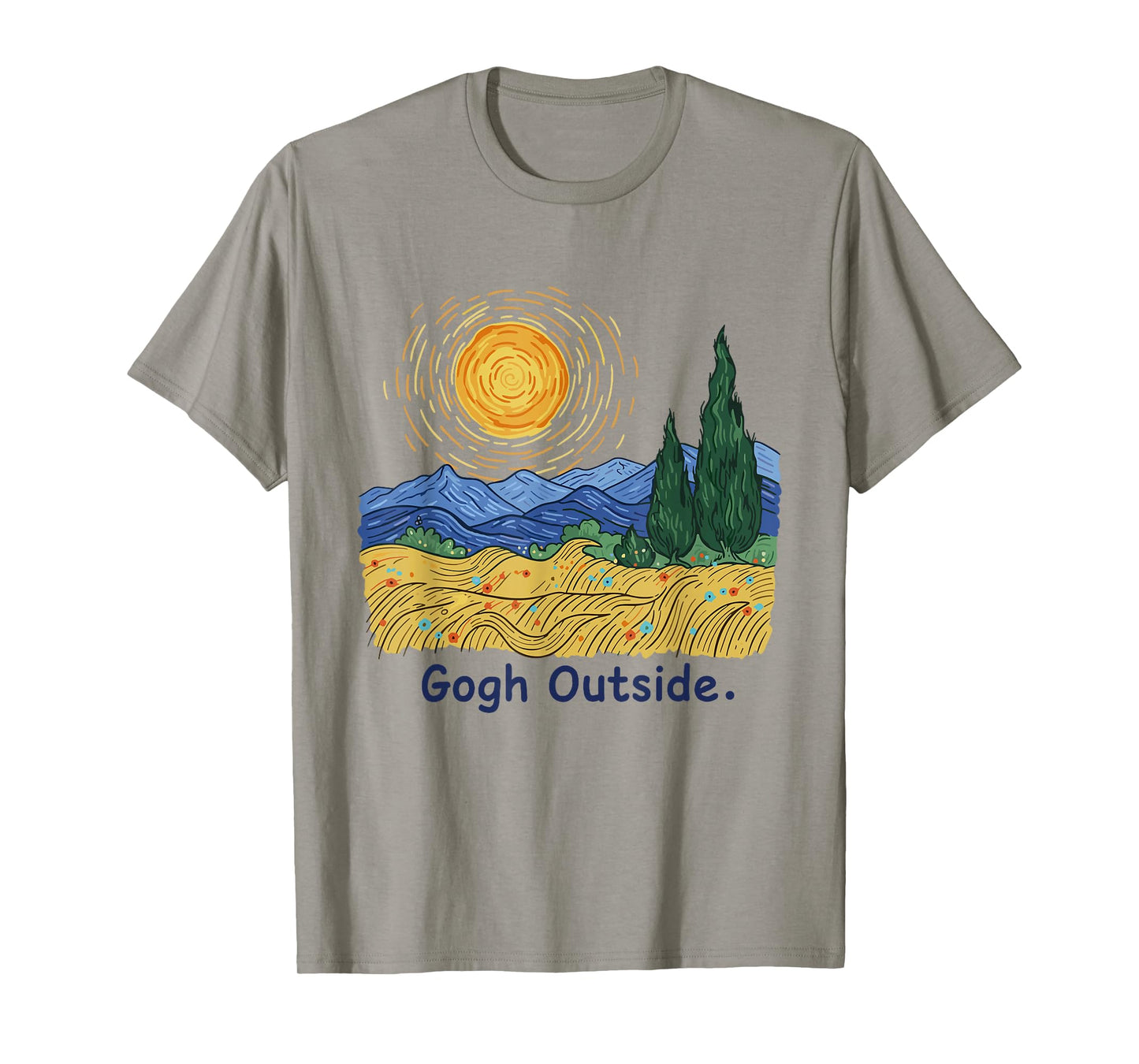 Gogh Outside Starry Night Nature Lover Inspirational Artist T-Shirt