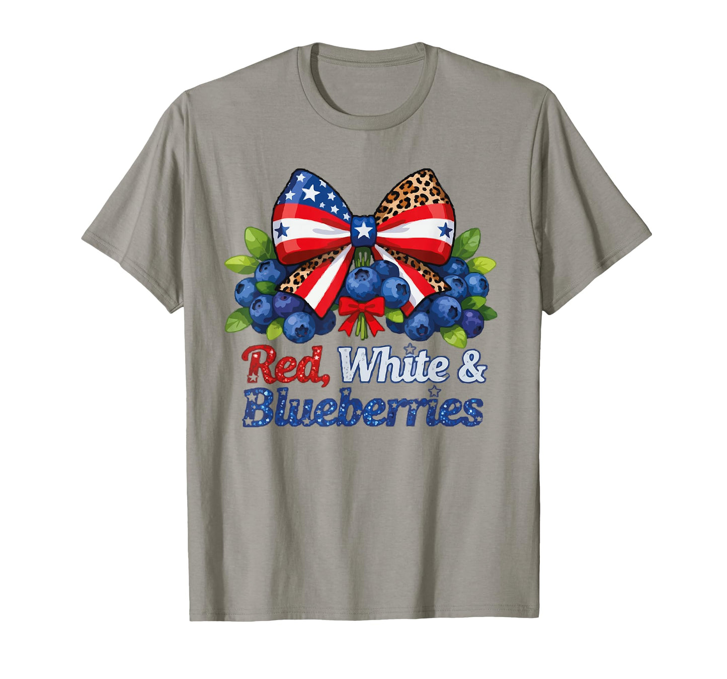 Funny Red White and Blueberries Matching Graphic Patriotic T-Shirt