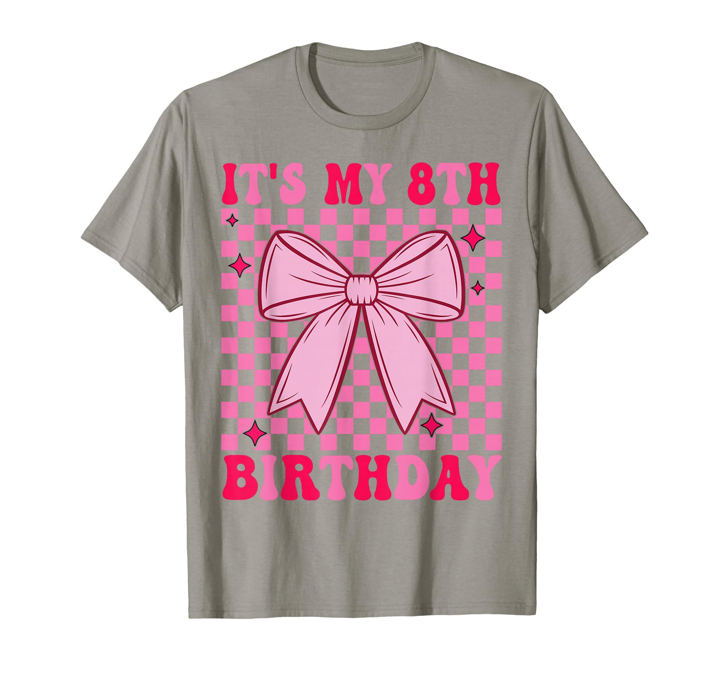 8th Coquette Themed Birthday Eight Year Old Girl Bow T-Shirt