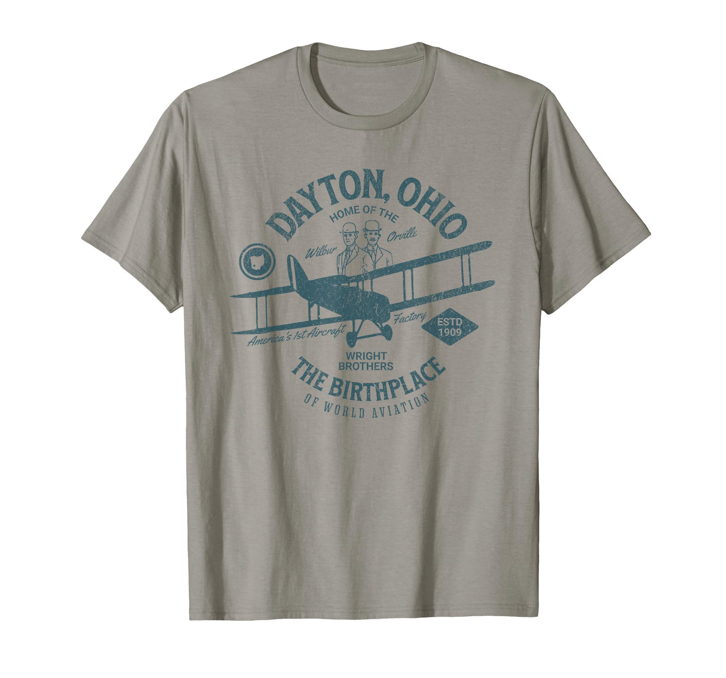 Dayton, Ohio Birthplace of World Aviation Airplane History T-Shirt