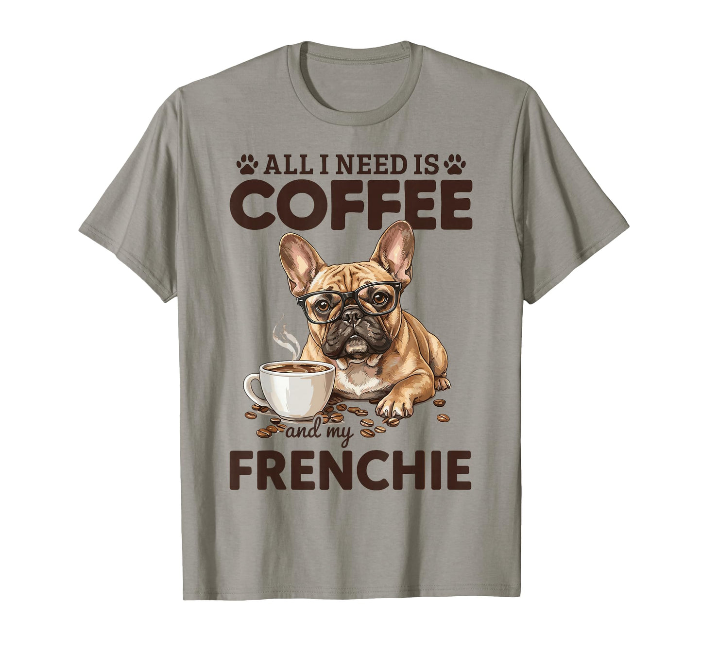 French Bulldog Coffee Frenchie Dog T-Shirt