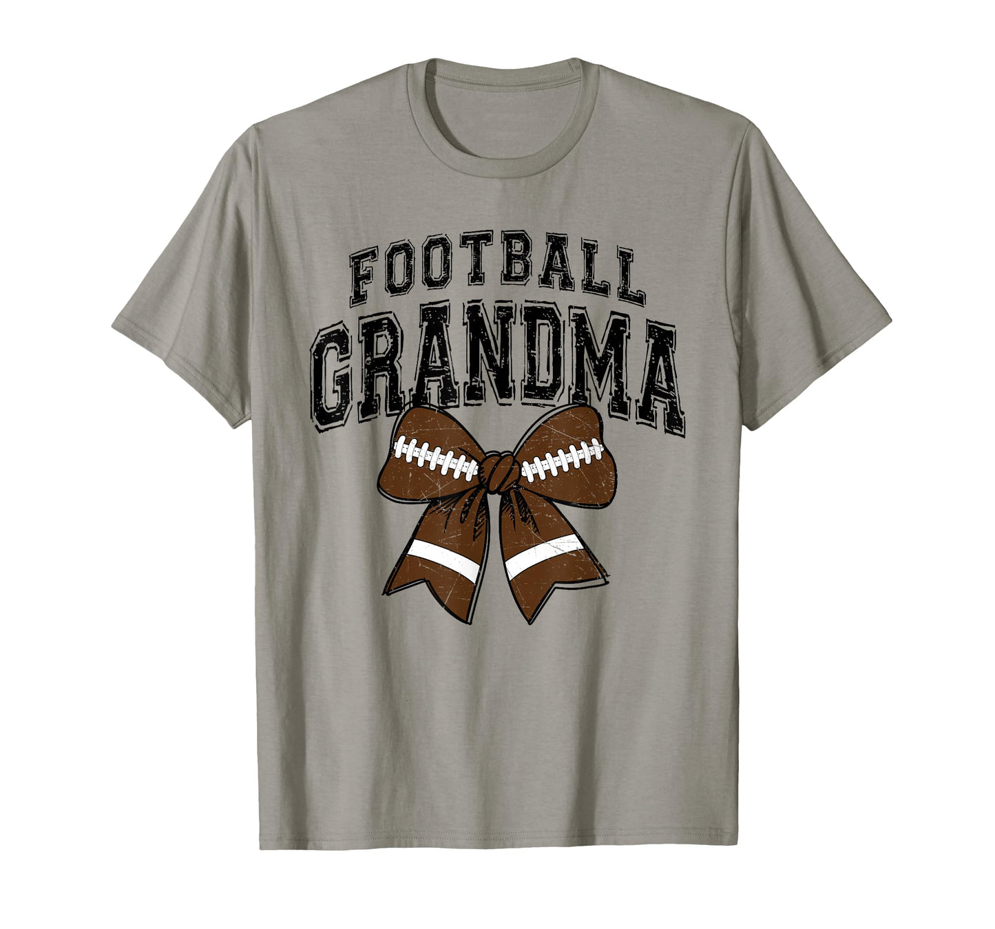 Football Grandma Bow Game Day Stadium Fall Sports Cheer T-Shirt