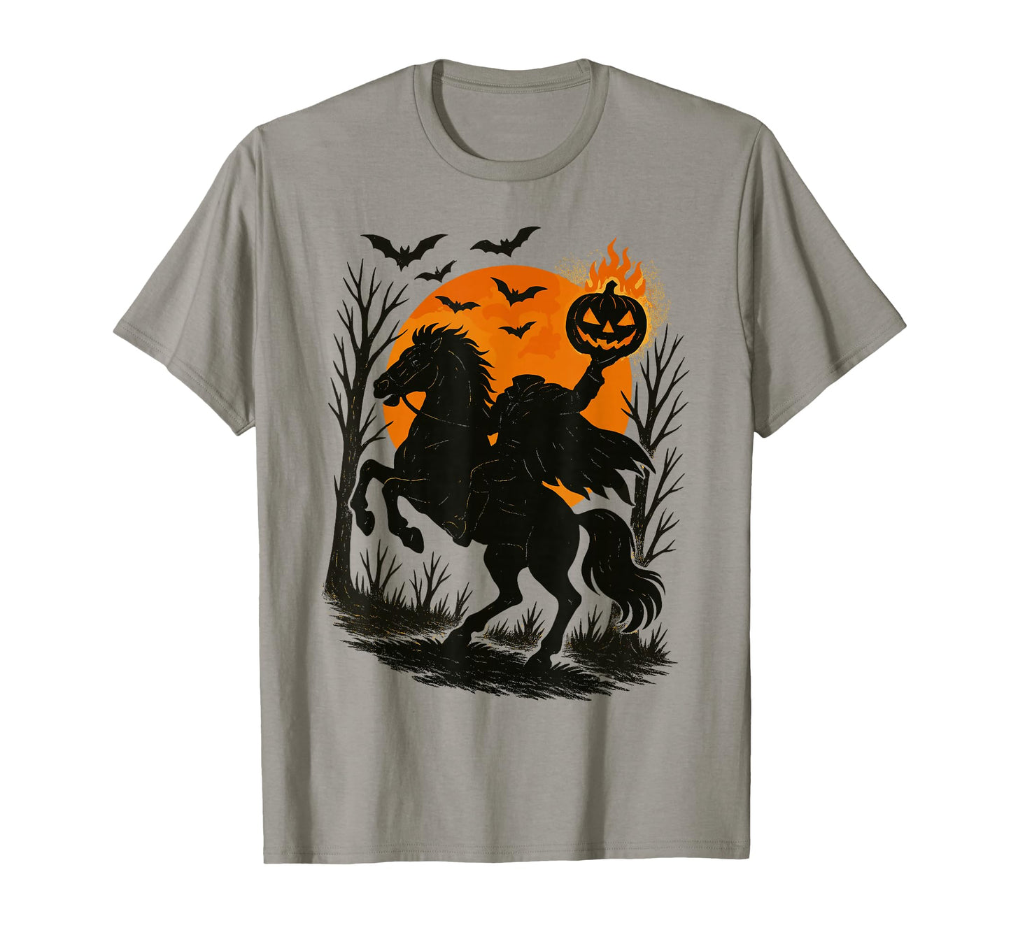 Headless Horseman Scary Pumpkin Spooky Classic Halloween T-Shirt