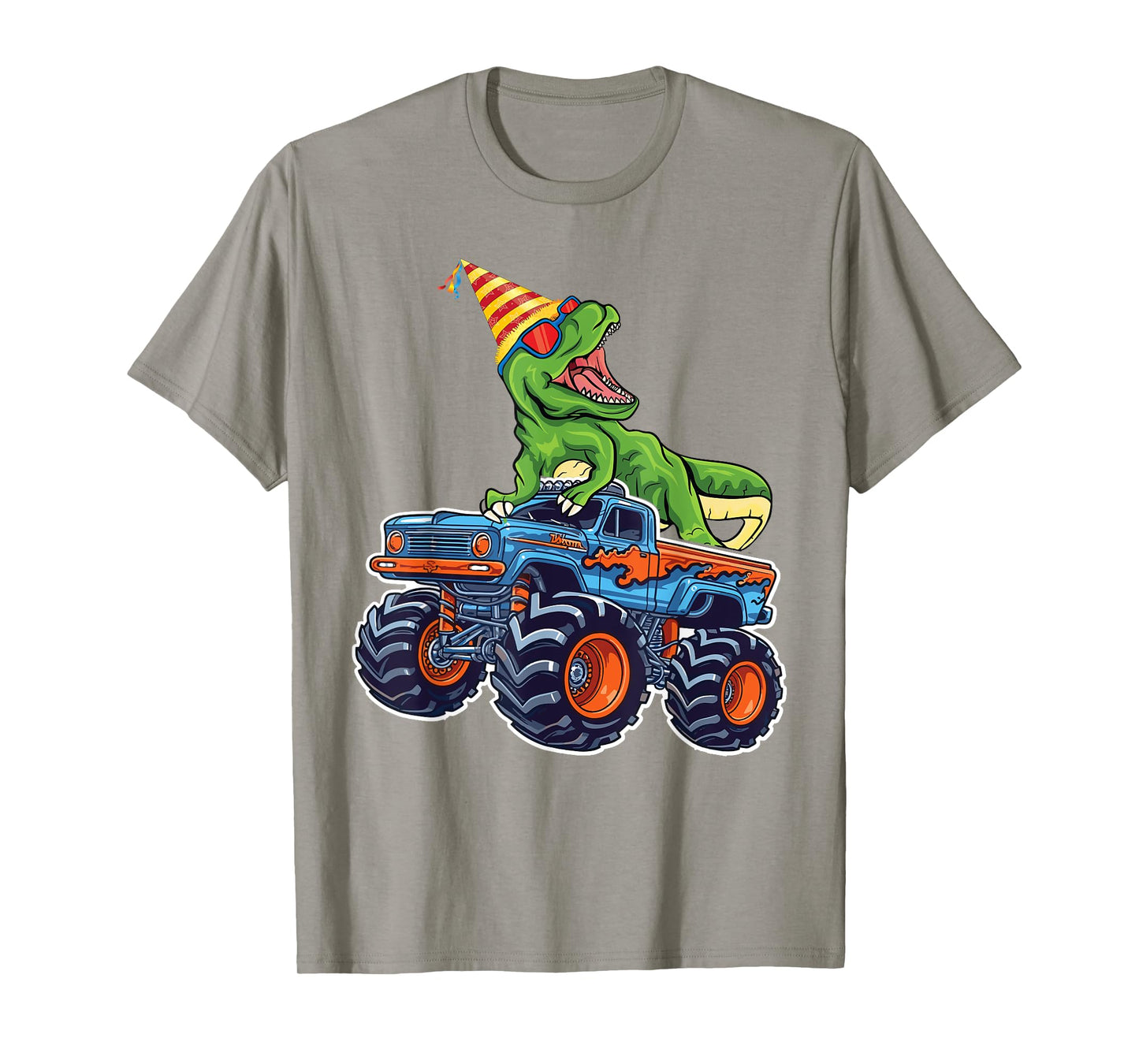 Monster Truck Dinosaur Birthday Party Monster Truck Boy T-Shirt