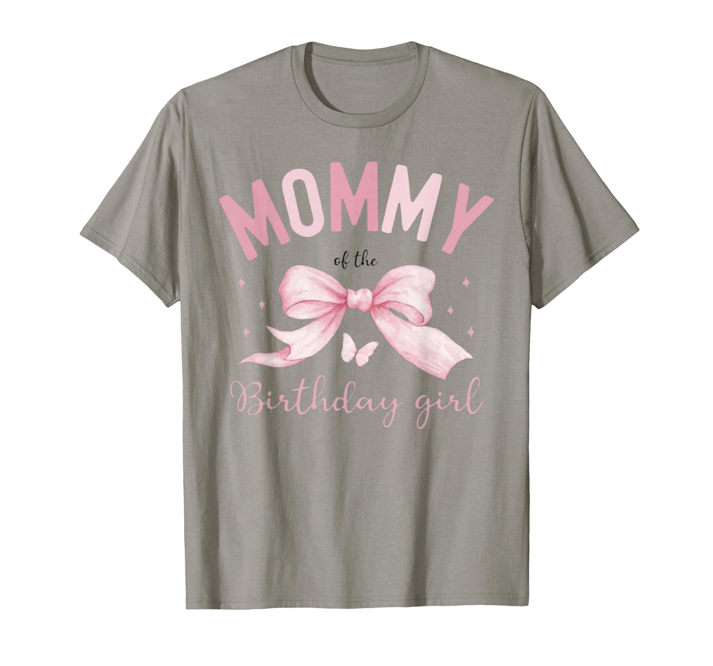 Mommy of The Birthday Girl Coquette Bow Matching Family T-Shirt