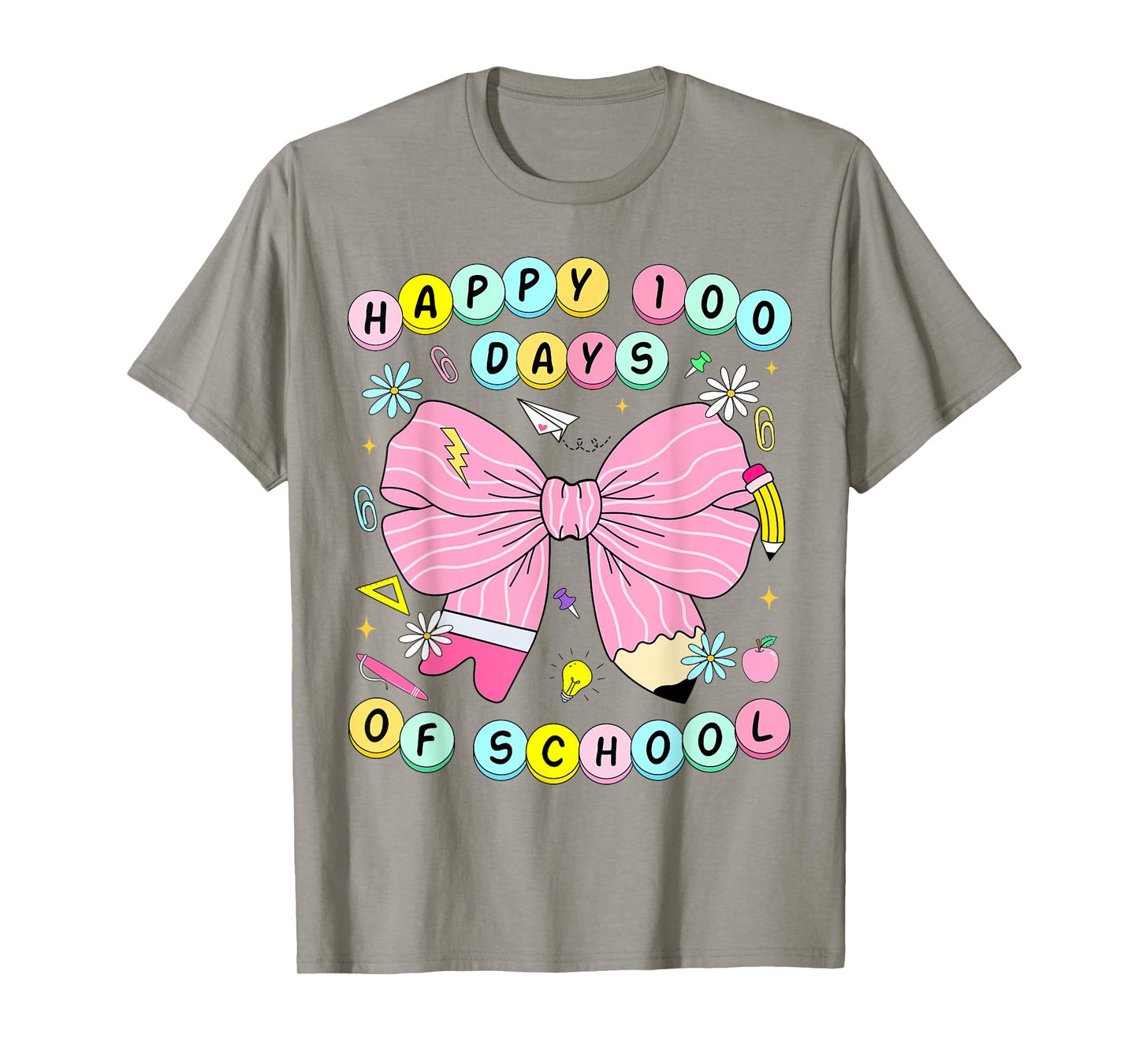 Happy 100 Days of School Girls Coquette 100th Day of School T-Shirt