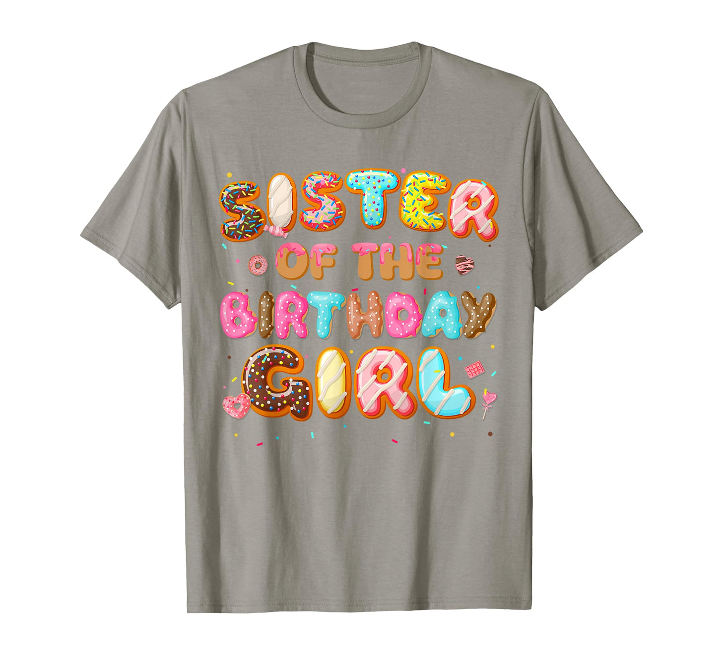 Sister Of The Birthday Girl Donut Family Matching Party T-Shirt