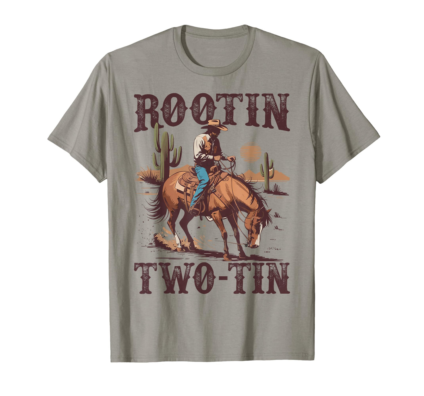 Rootin Two-tin 2nd Birthday 2 Year Old Western Cowboy Bday T-Shirt