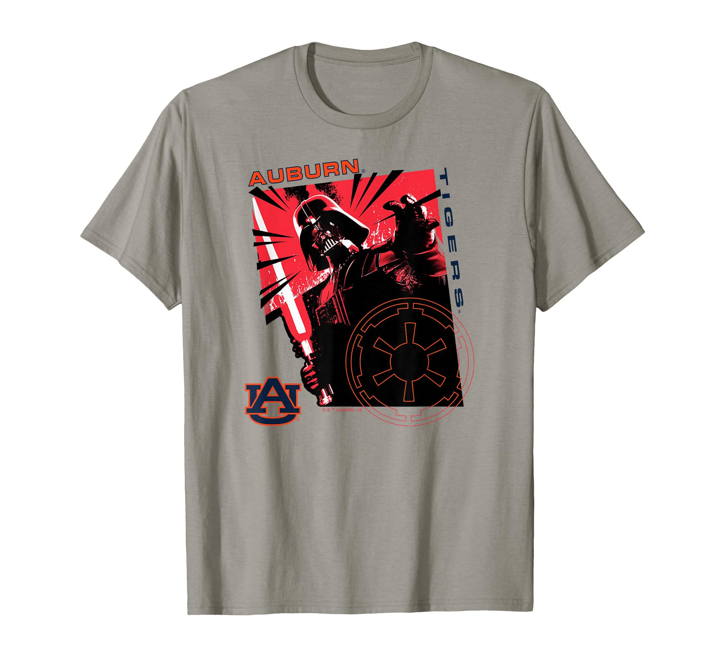 Auburn Tigers Star Wars Sith Lord Gray Officially Licensed T-Shirt