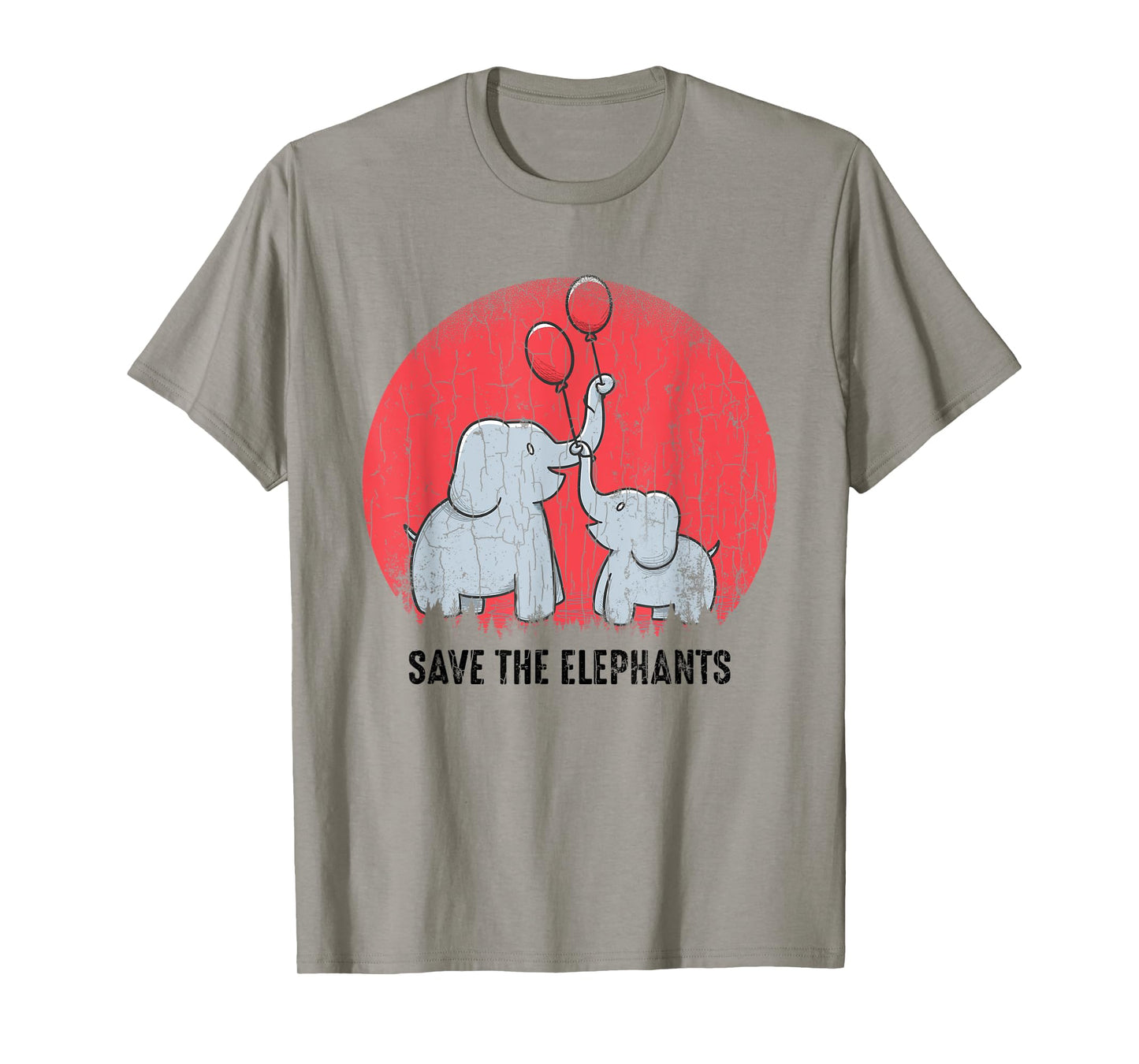 Save The Elephants Funny Elephant Lover Boys Girls Graphic T-Shirt