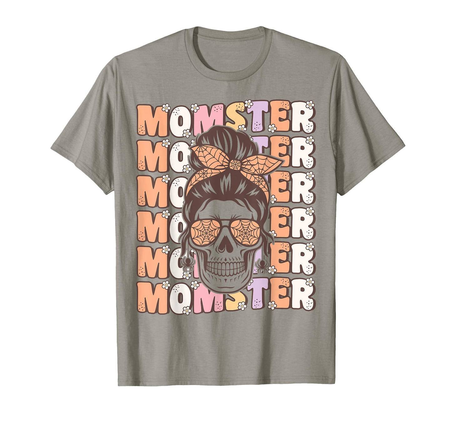 Funny Momster Spooky Mama Groovy Halloween Costume for Moms T-Shirt
