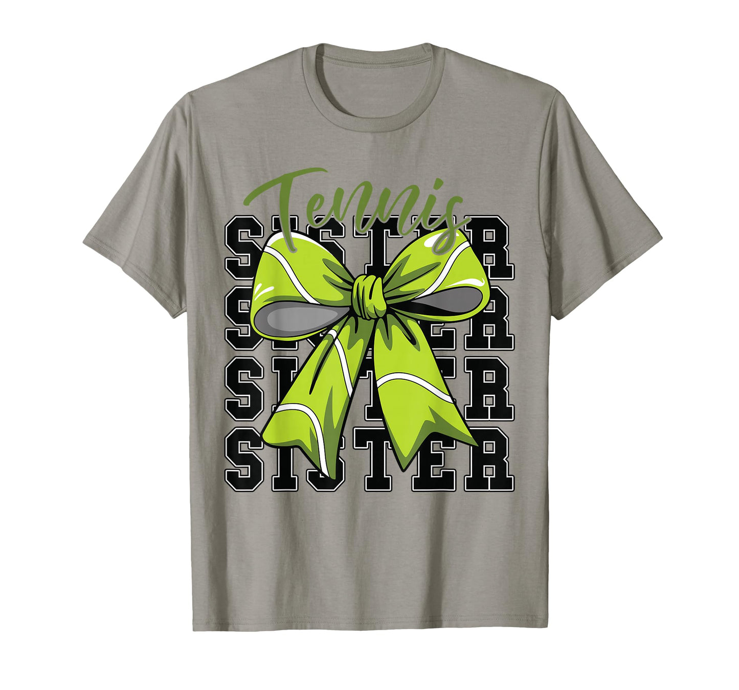 Youth Tennis Sister Game Day Tennis Girl Teen Coquette Bow T-Shirt