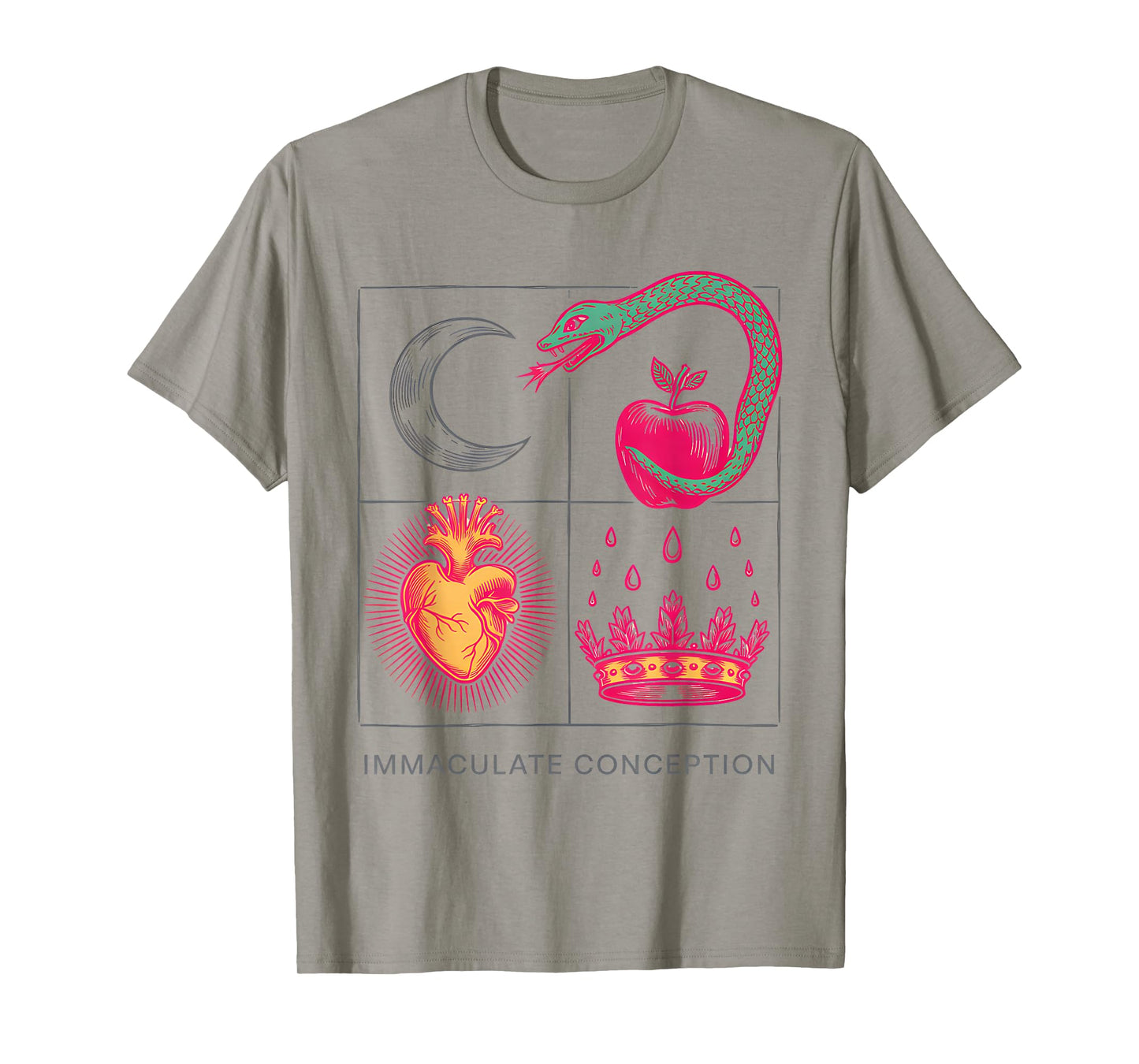 Immaculate Conception Catholic Symbolic Religious Artwork T-Shirt