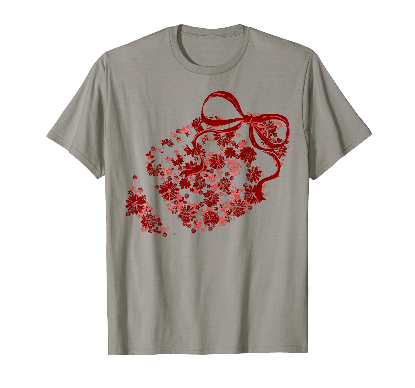 Floral Football Game Day Girly Coquette Team Spirit Maroon T-Shirt
