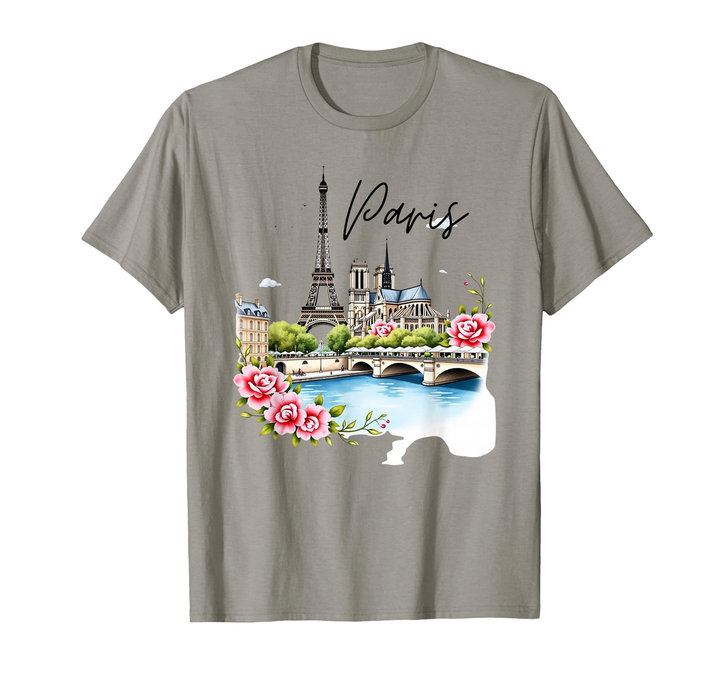 Vibrant Paris, France Watercolor Souvenir T-Shirt