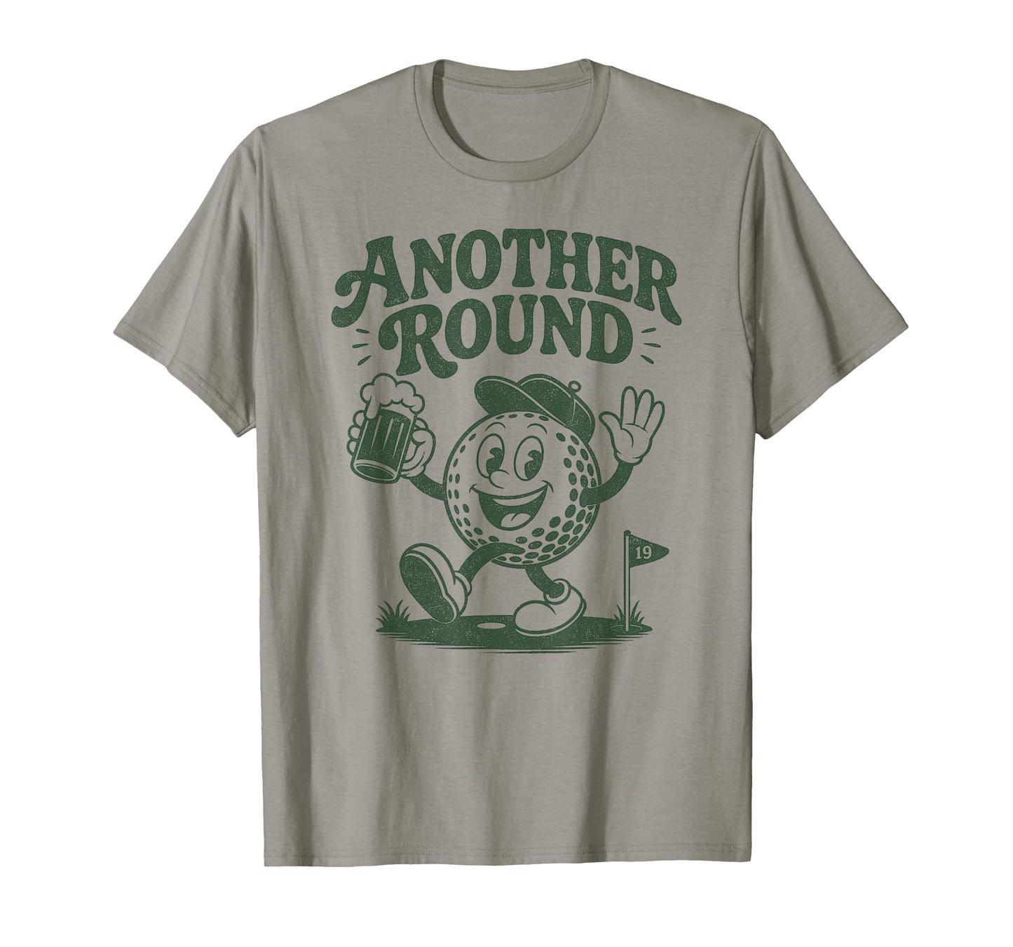 Another Round - Funny Retro Golf Drinking Men Woman T-Shirt