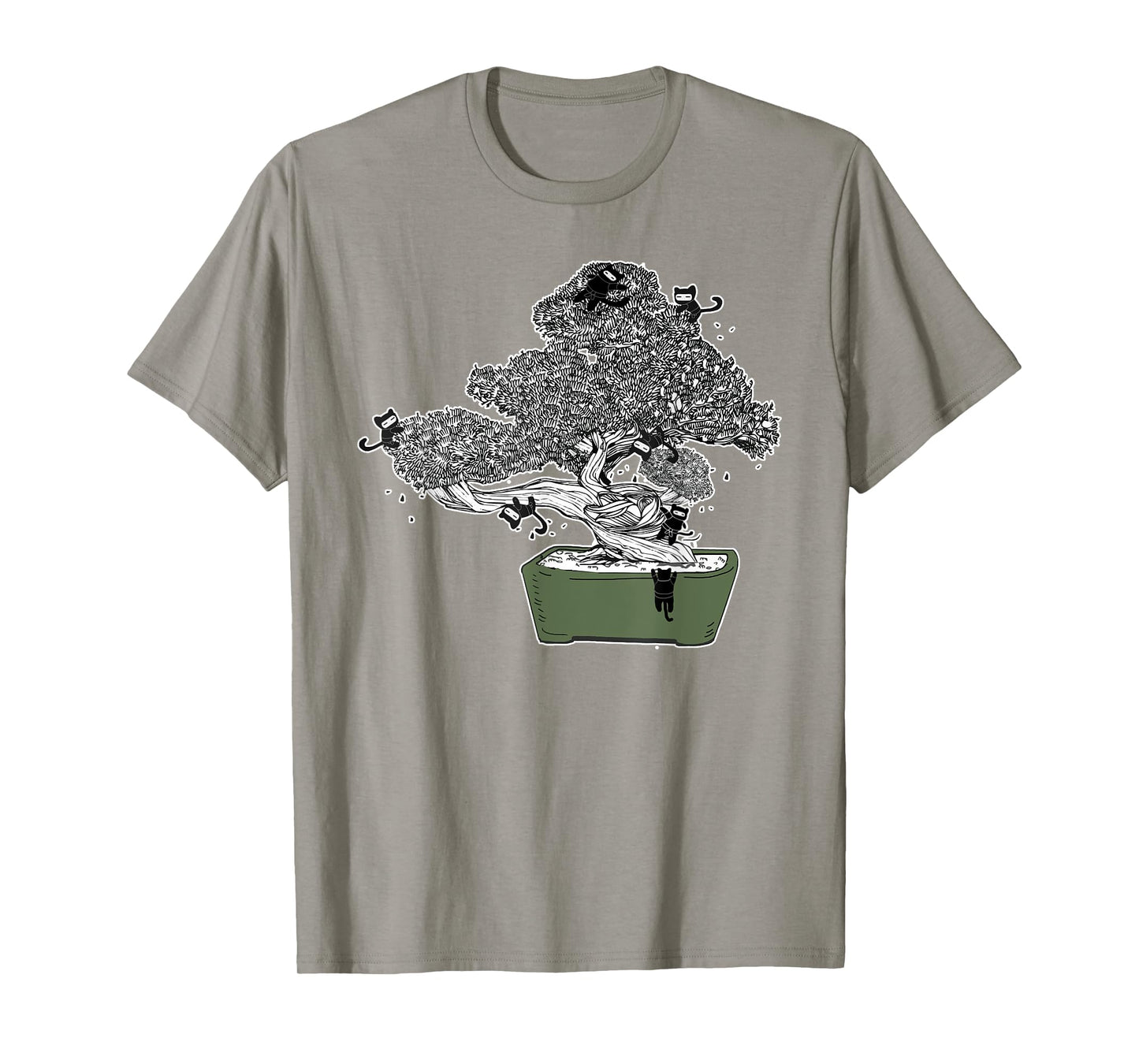 Ninja Kitty Cats Bonsai Tree Japanese Buddhist Zen Shirt T-Shirt
