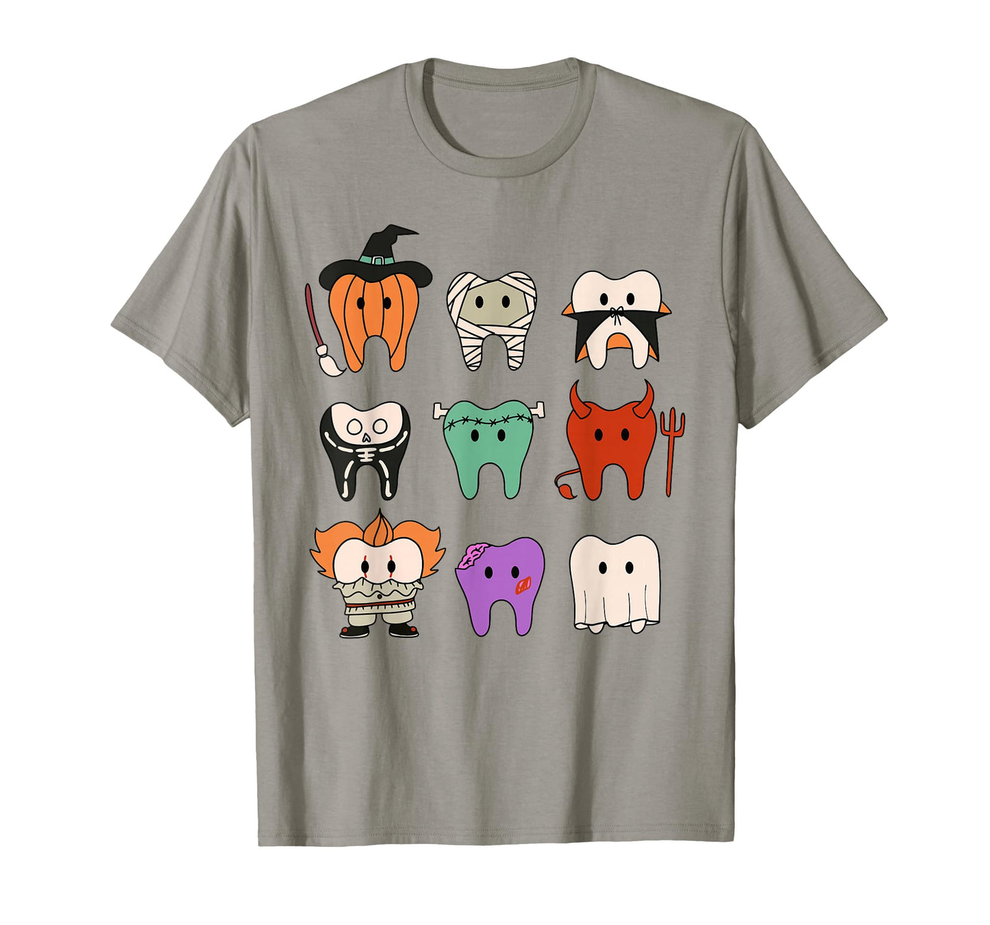 Happy Halloween Teeth Dental Pediatric Dentist Spooky Season T-Shirt