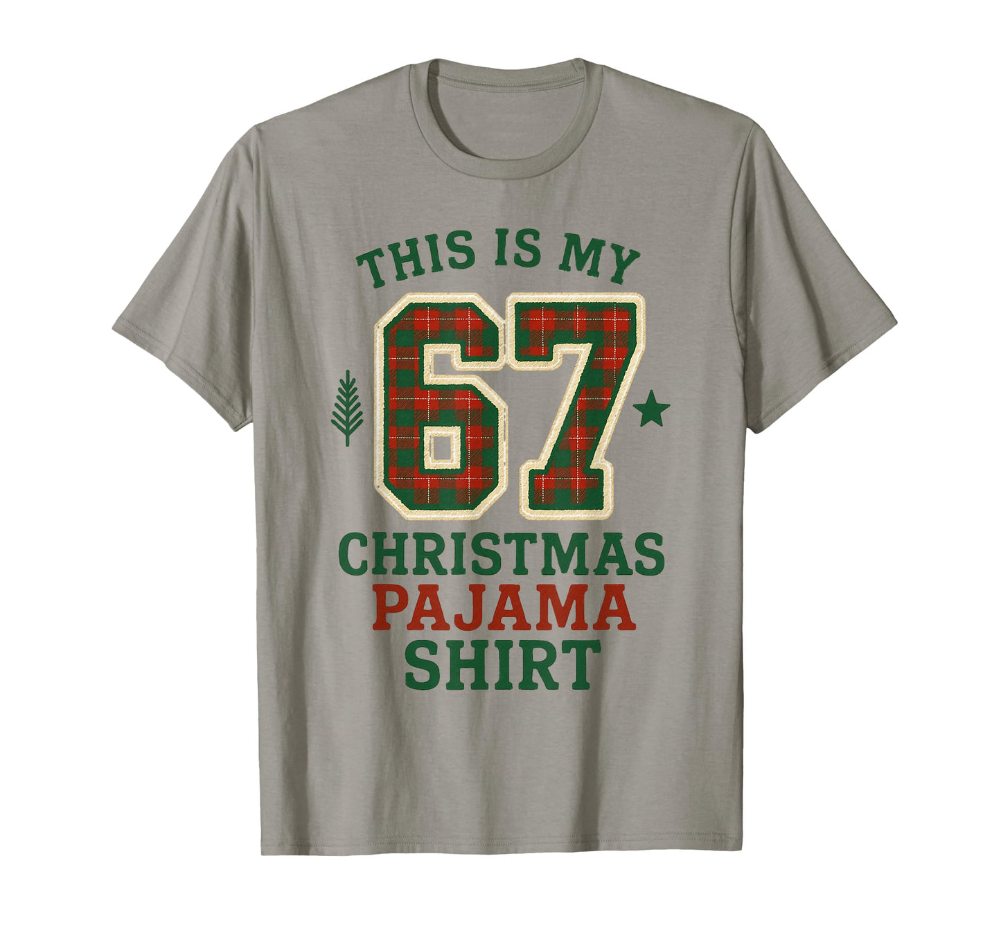 Funny Six Seven 67 Meme 6 7 Holiday Christmas Pajamas Kids T-Shirt