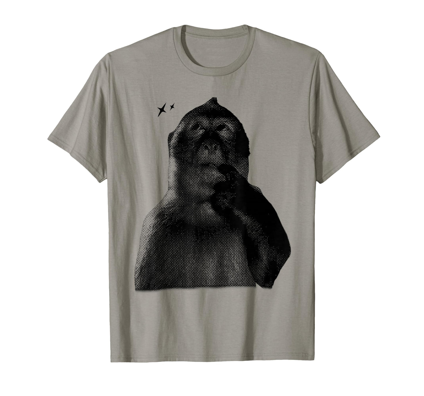 Funny Thinking Monkey Meme 2YK Graphic T-Shirt