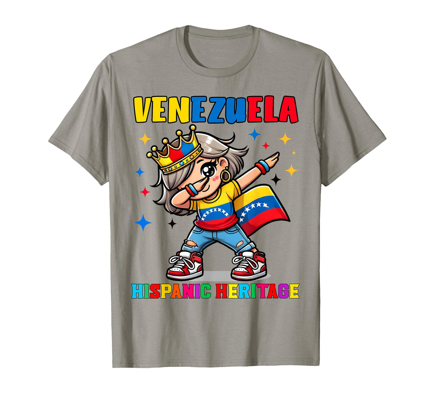 Venezuela Dabbing Girl Hispanic Heritage Celebration for Kid T-Shirt