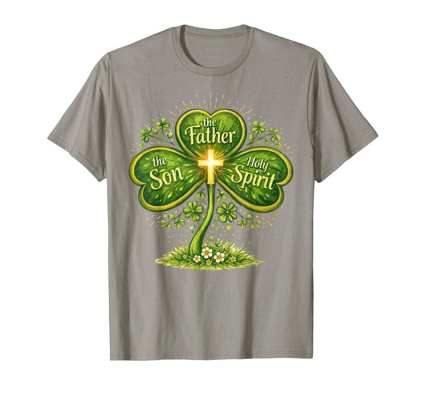 Father Son Holy Spirit St Patricks Day Christian Irish Women T-Shirt