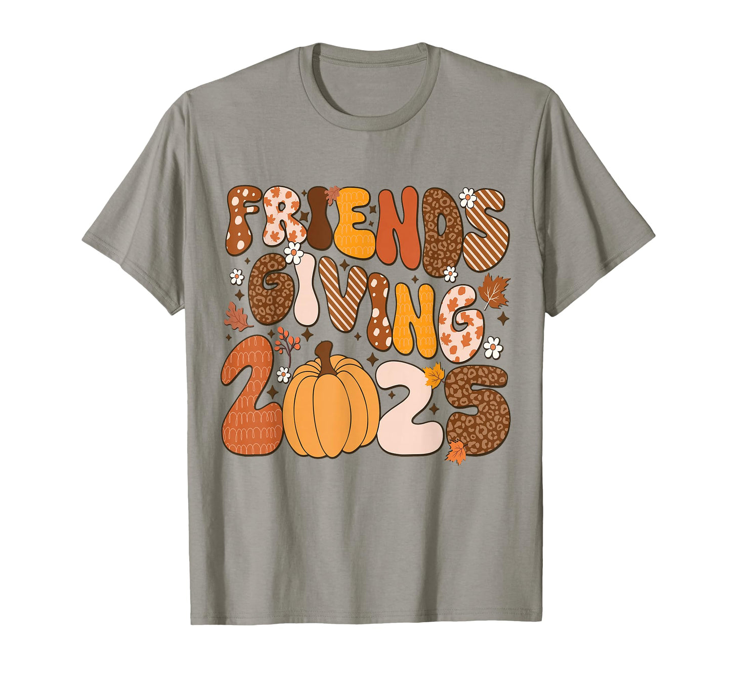 Retro Friends Giving 2025 Thanksgiving Fall Friendsgiving T-Shirt