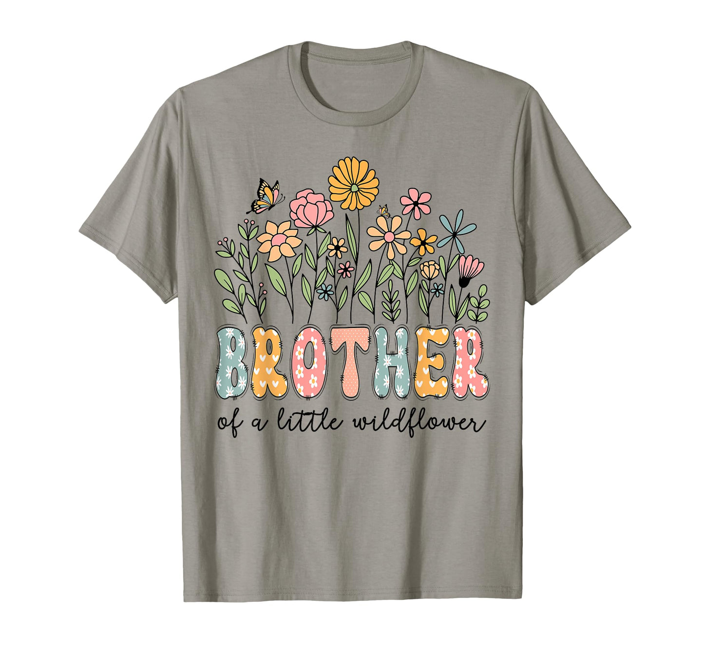Brother Of The Little Wildflower Baby Birthday Floral T-Shirt