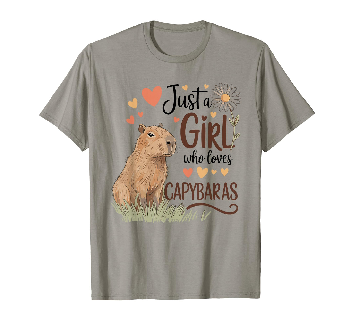 Just a Girl Who Loves Capybaras Cute Animal Pet Rodent Lover T-Shirt