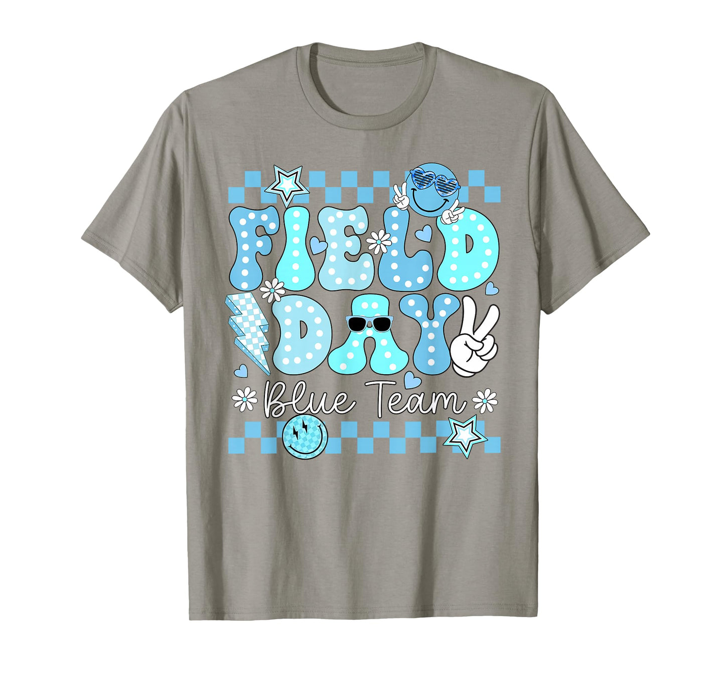 Funny Field Day Blue Team Field Trip Matching Teacher Kids T-Shirt
