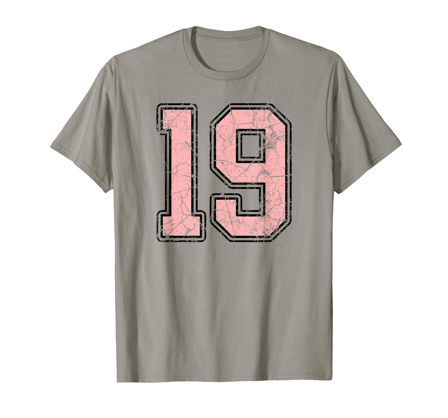 Pink and Black Number 19 Jersey Player Uniform #19 Fan T-Shirt