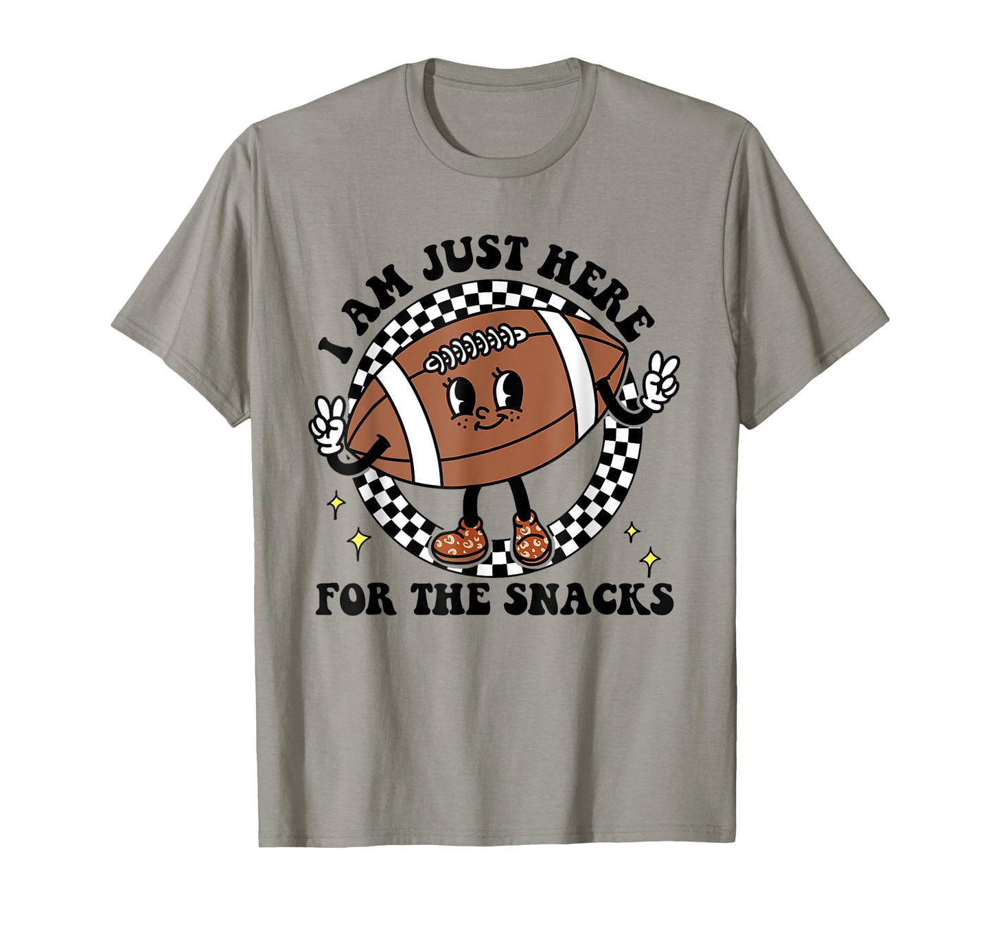 I'm Just Here For The Snacks Football Mom Game Day T-Shirt