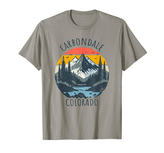 Carbondale Colorado USA Retro Mountain Vintage Style T-Shirt