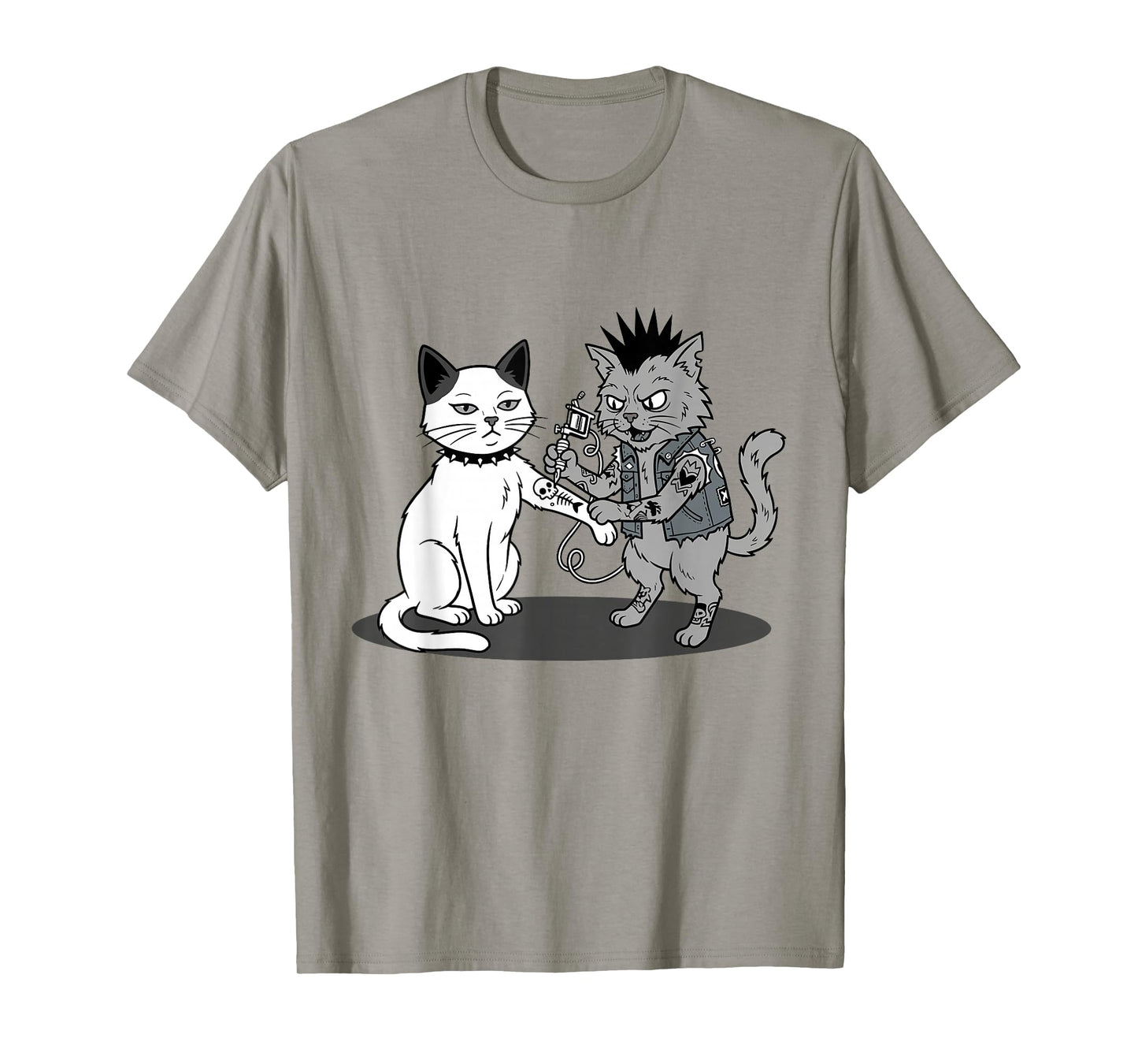 Cat Tattooing Cat Funny Meme Inked Kitty Humor Tattoo Artist T-Shirt