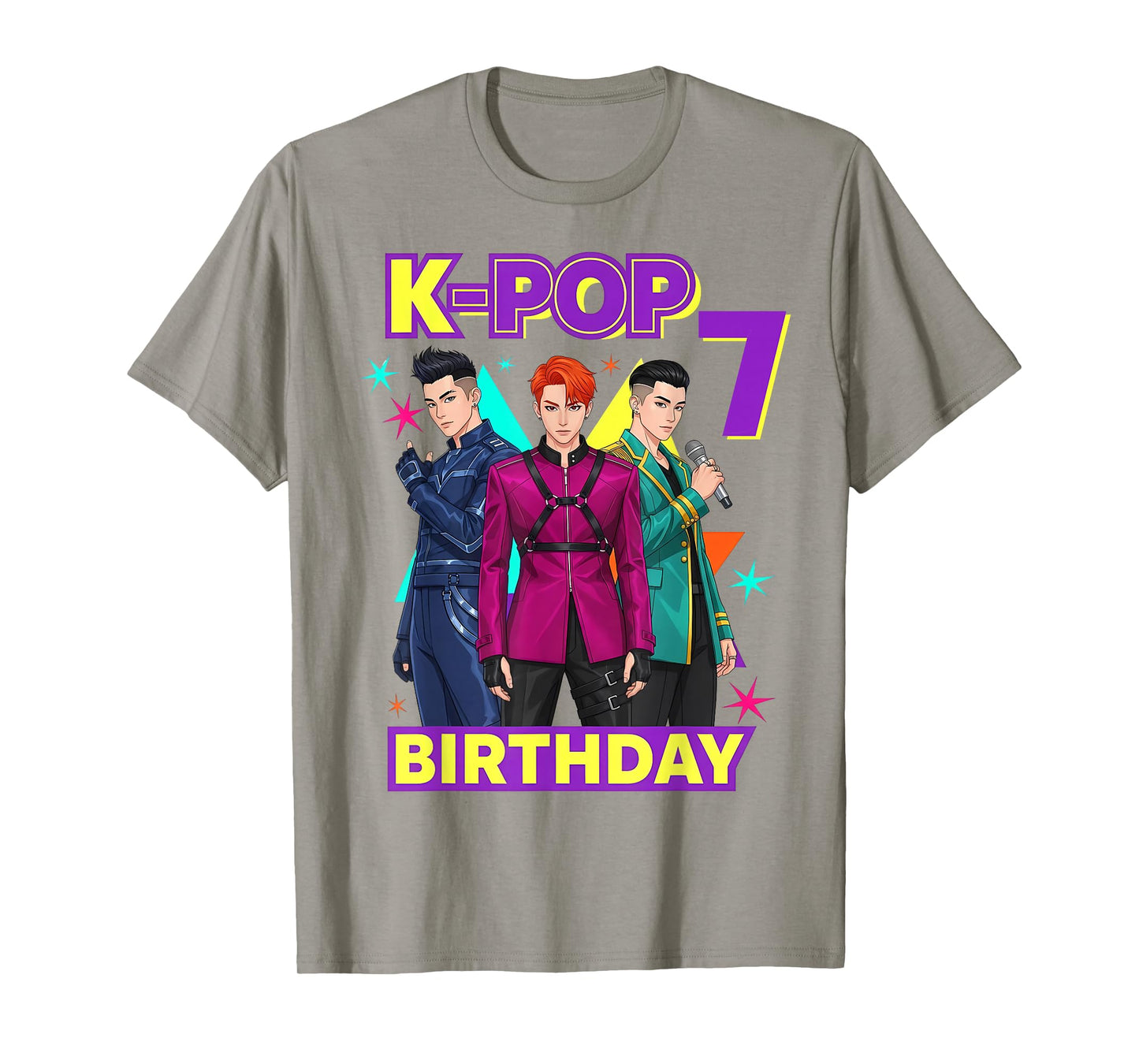 7 Years Old Birthday K Pop Kids 7th Birthday Boys K-pop T-Shirt