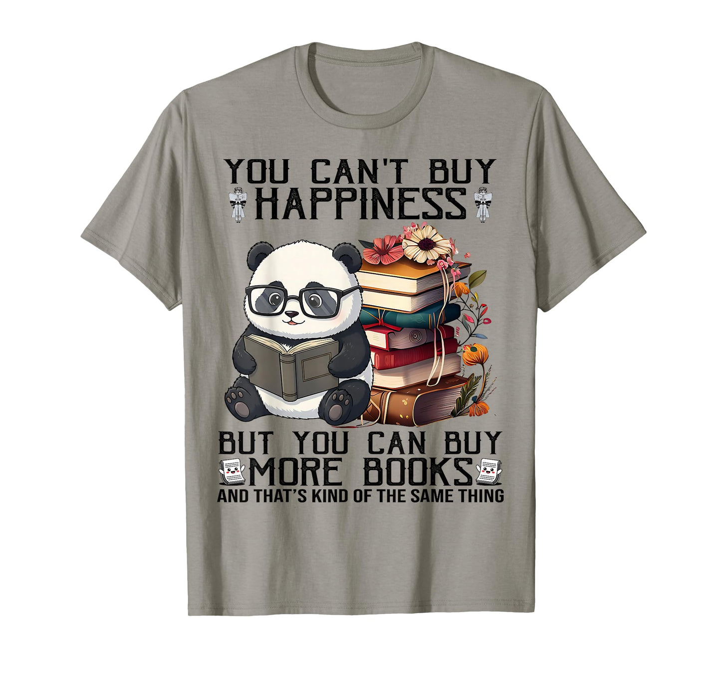 Teacher Bookworm Book Lover Panda Reading Book Librarian Tee T-Shirt