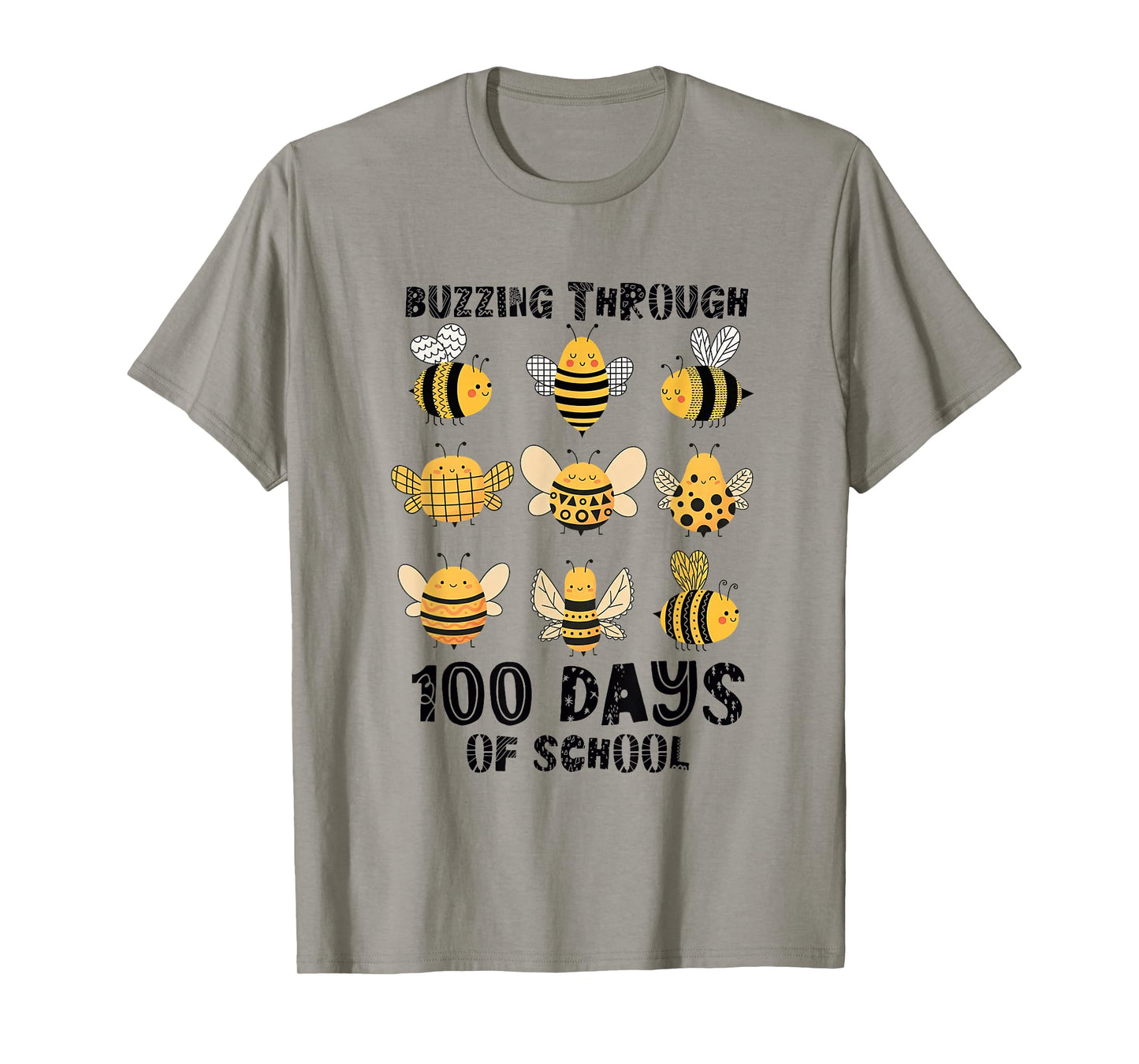 Buzzing Through 100 Days of School Bee Teacher Kid 100th Day T-Shirt