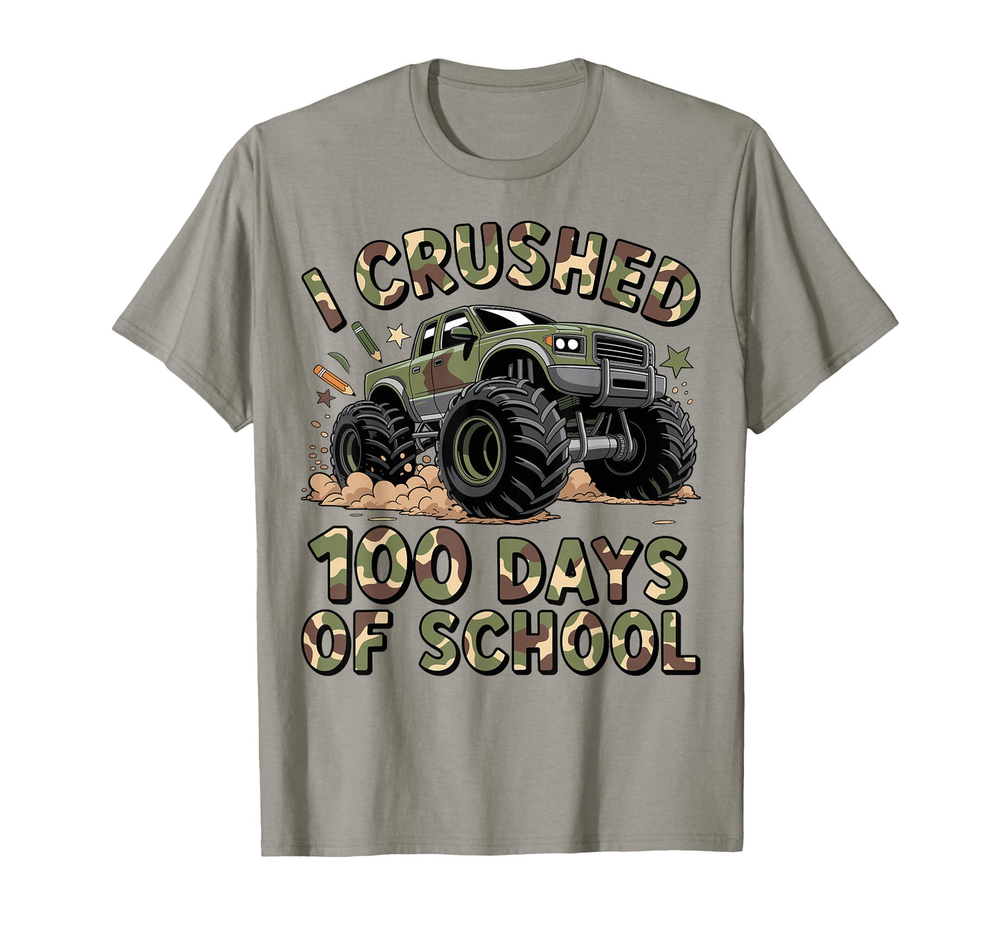 100 Days of School Monster Truck 100th Day of School Boys T-Shirt