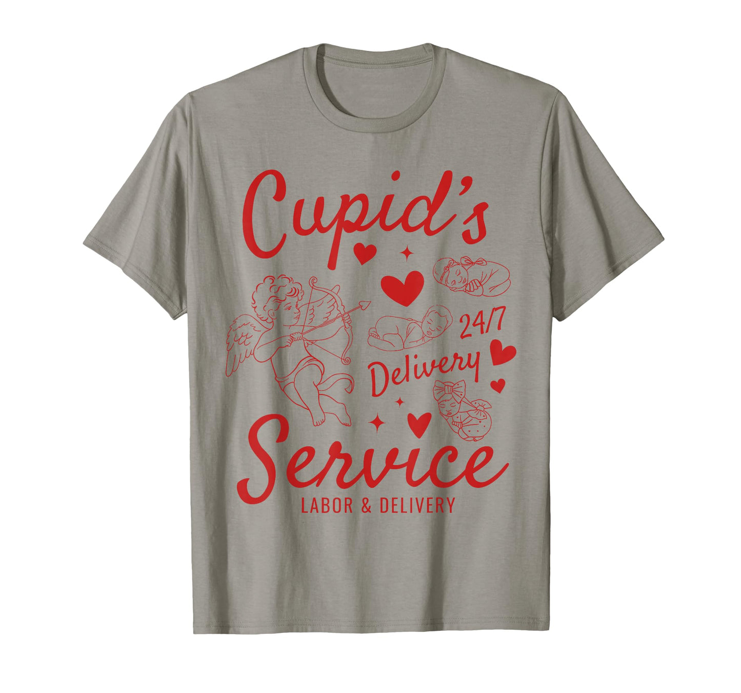 Cute Cupid's Service Labor and Delivery Nurse Valentine T-Shirt