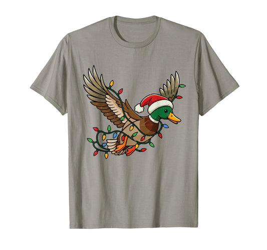 Mallard Duck Light Christmas Hunting Pajama Toddler Boy Men T-Shirt