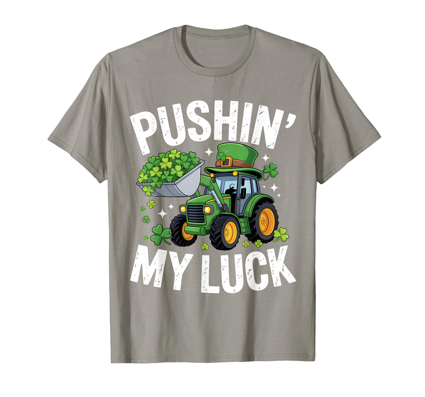 Pushing My Luck Tractor St Patricks Day Boys Toddler Kids T-Shirt
