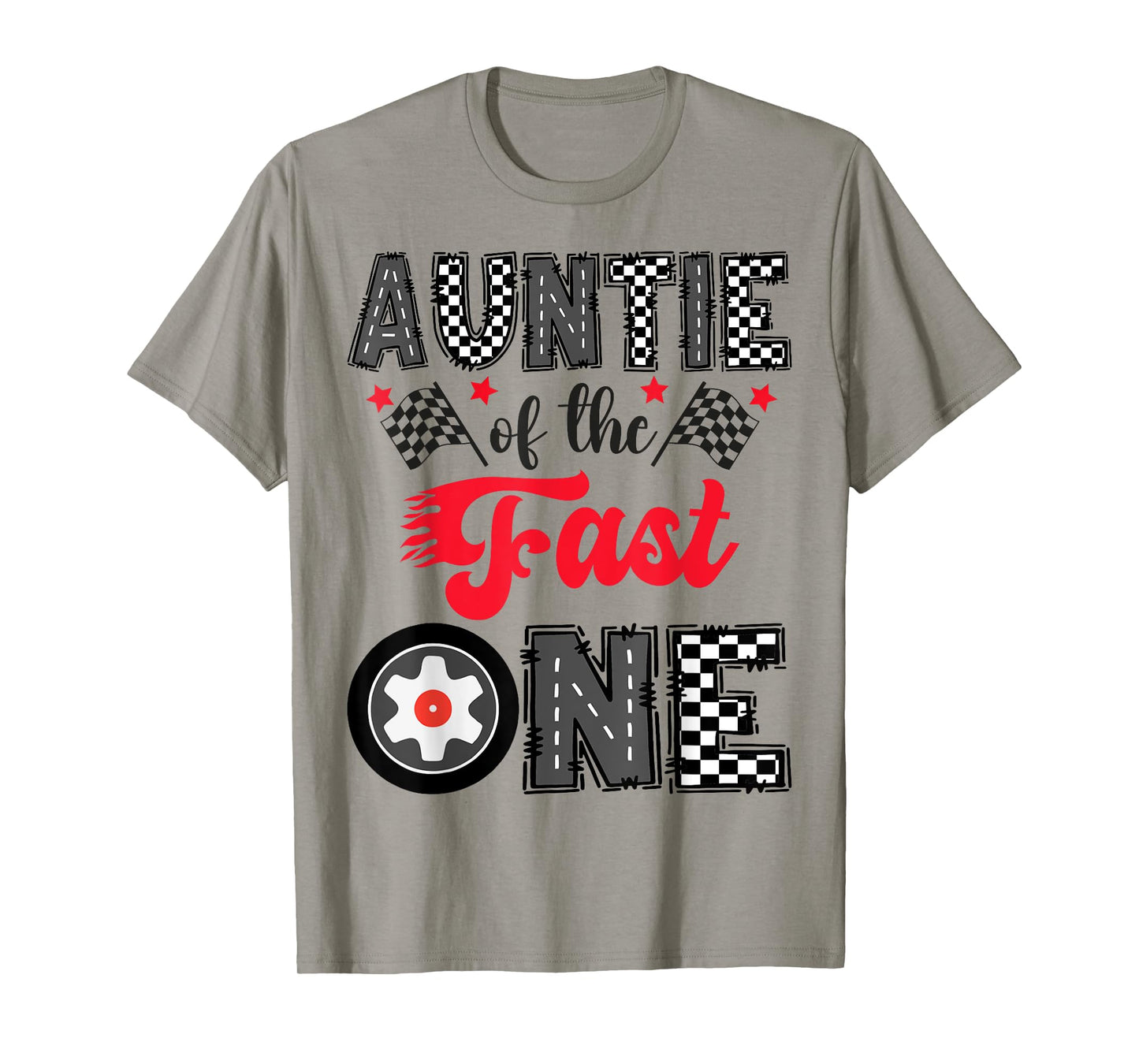 Auntie Of The Fast One Car Racing 1St Birthday Boy T-Shirt