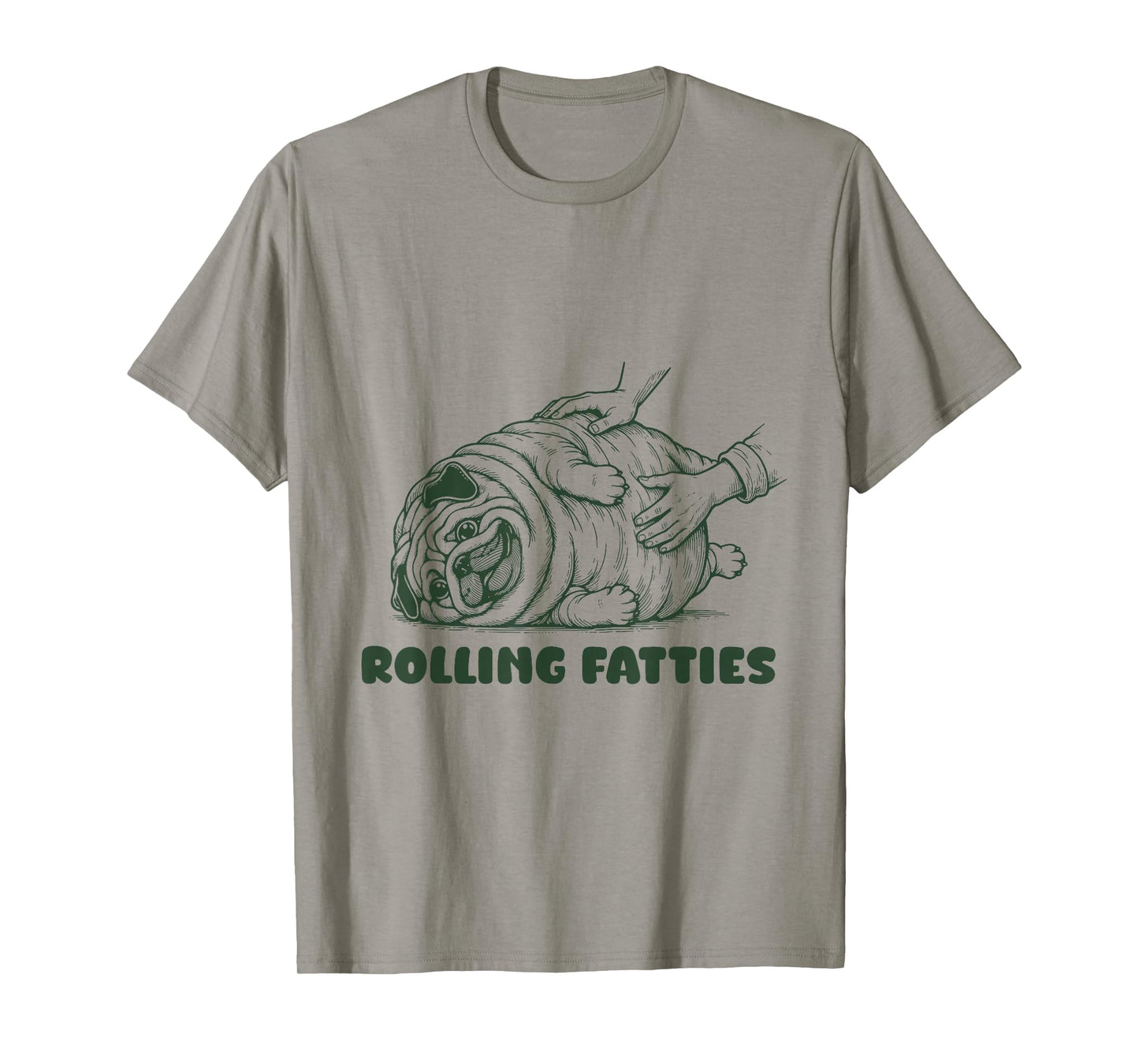 Rolling Fatties Pug Funny Cute Pug Lover T-Shirt