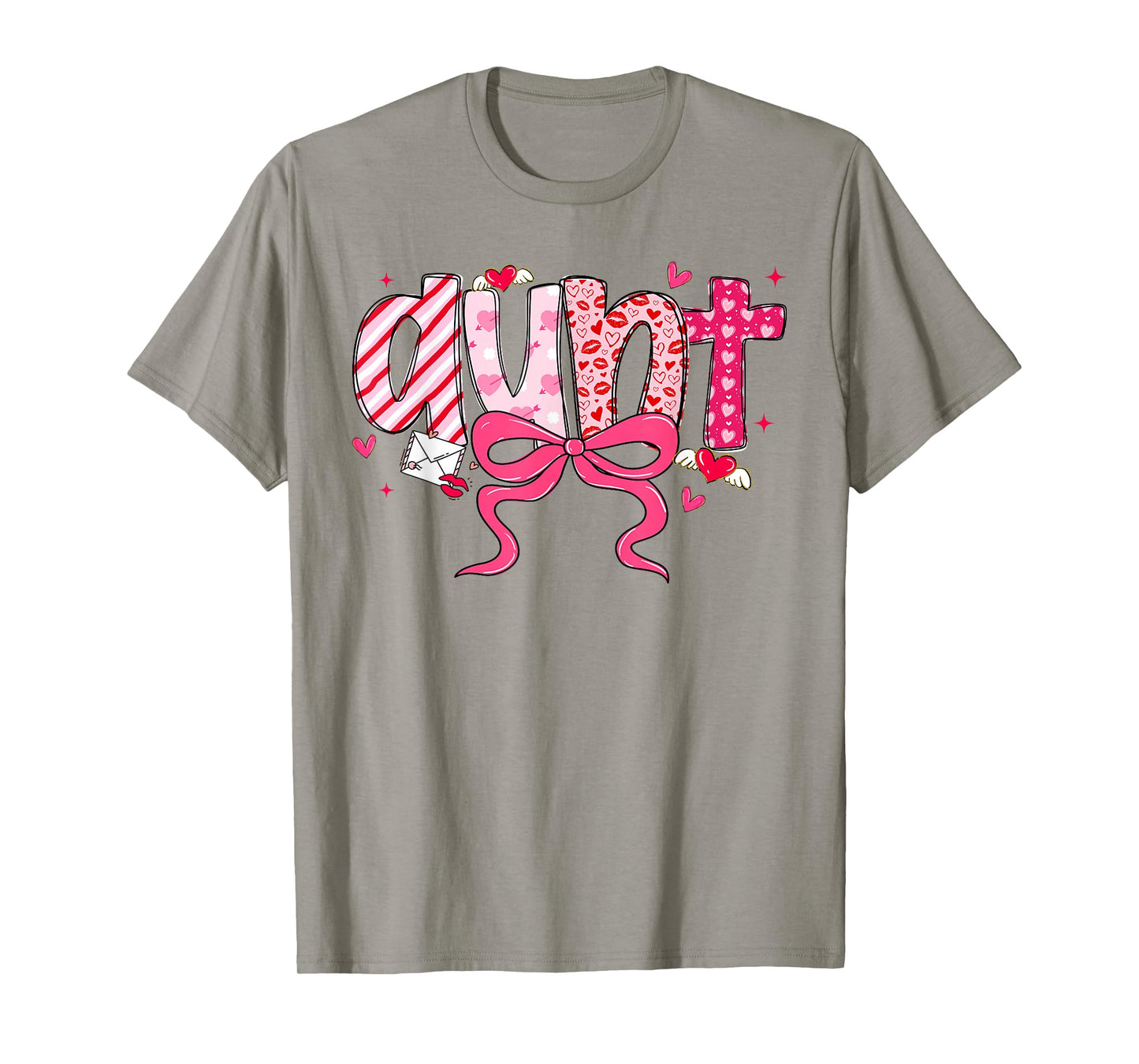 Aunt Valentine Heart Auntie Valentines Day Coquette Bow T-Shirt
