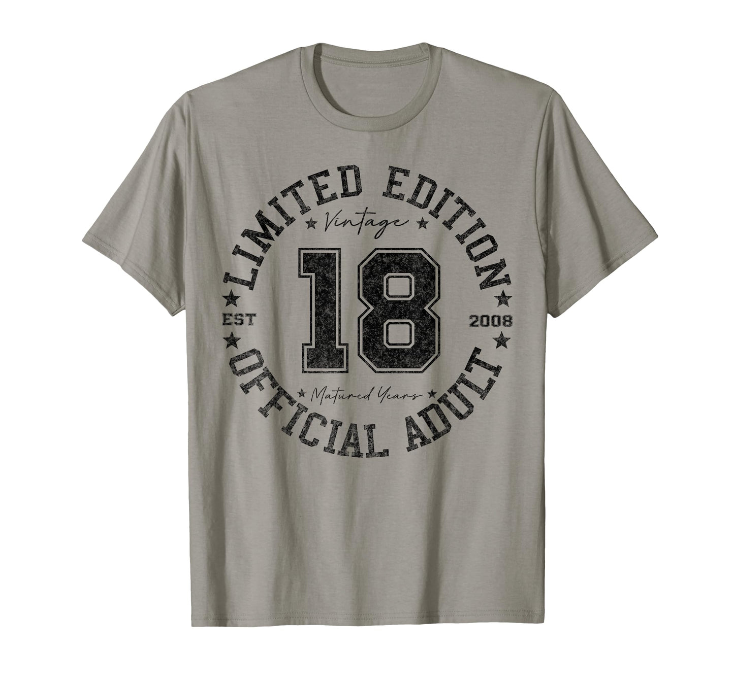 Official Adult 18 Year Old Gifts Vintage 2008 Boy Girl T-Shirt