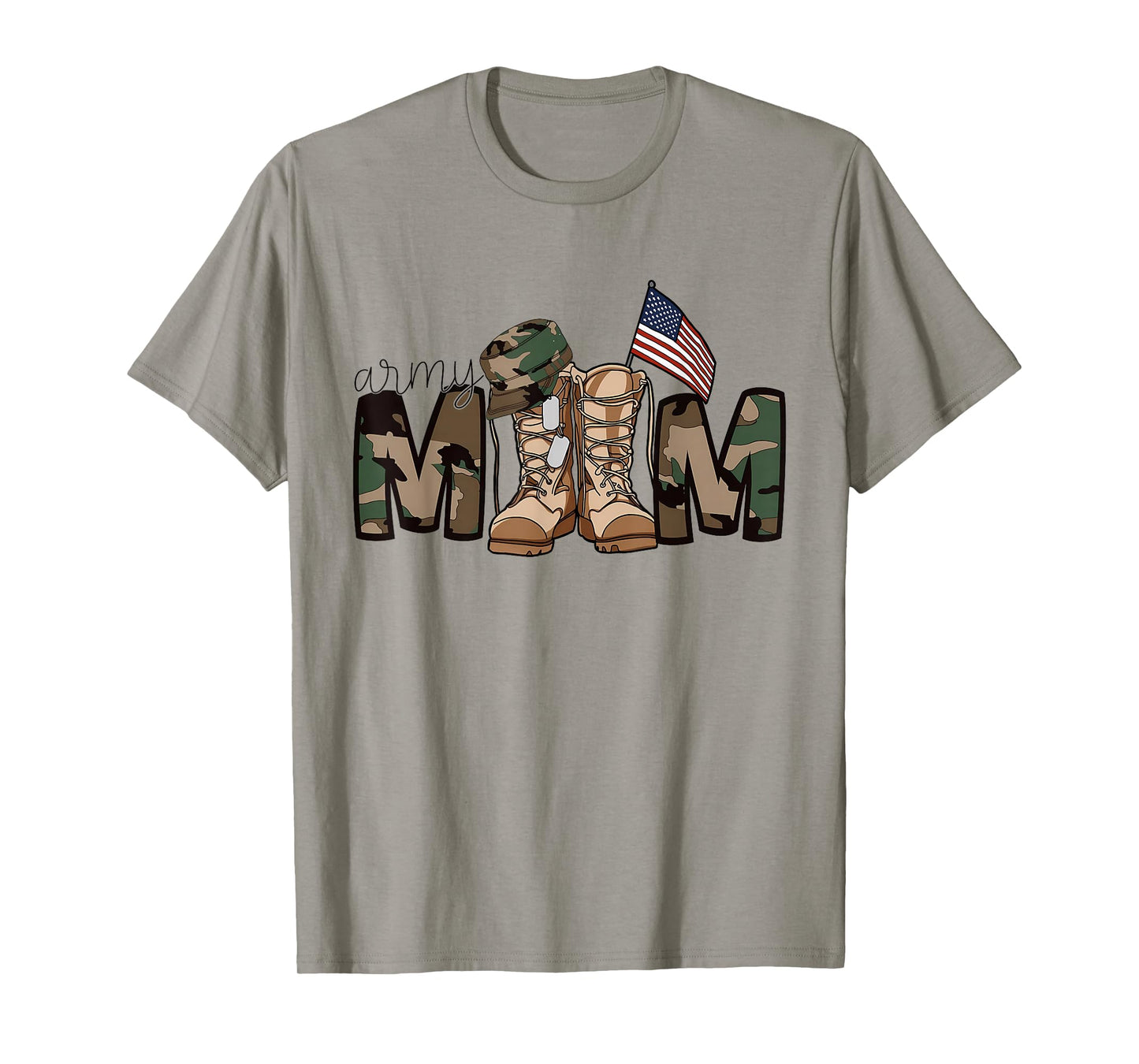 Proud Army Mom Trendy Army Mother Soldier Military Mom T-Shirt