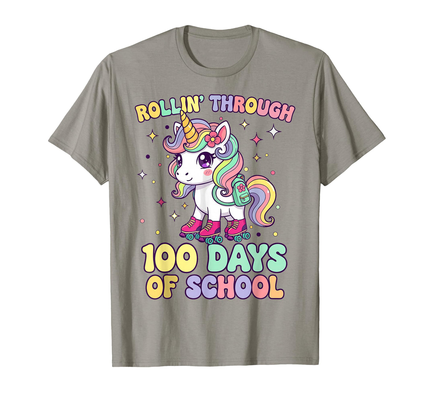 100th Day of School Unicorn 100 Days of School Kids Girls T-Shirt