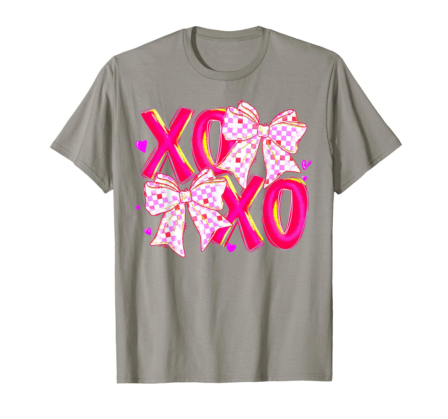 Coquette Valentine XOXO Funny Valentine Bow Hearts Lover T-Shirt